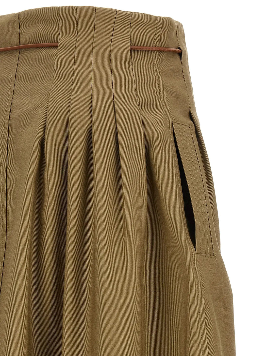 Max Mara Sample Sale | Max Mara Bicolor Cotton Midi Skirt - | Designer outlet