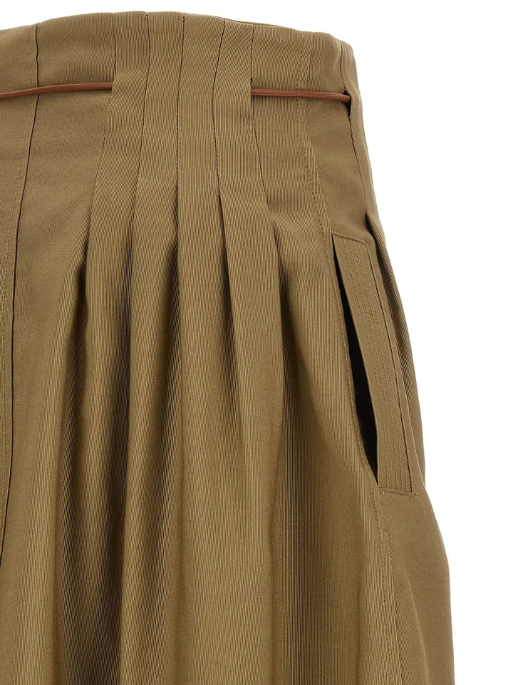 Max Mara Sample Sale | Max Mara Bicolor Cotton Midi Skirt - | Designer outlet
