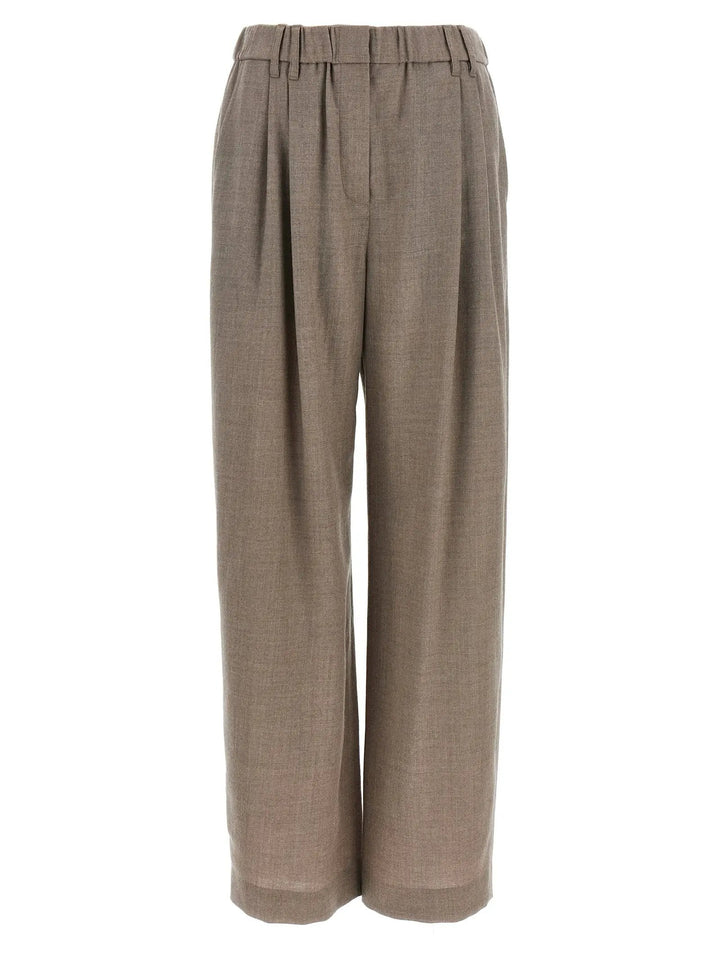 Brunello Cucinelli Sample Sale | Brunello Cucinelli White Virgin Wool Casual Pants - | Designer outlet