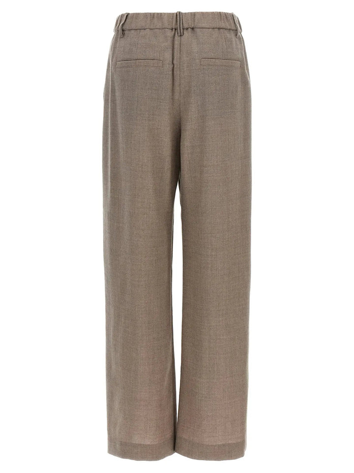 Brunello Cucinelli Sample Sale | Brunello Cucinelli White Virgin Wool Casual Pants - | Designer outlet