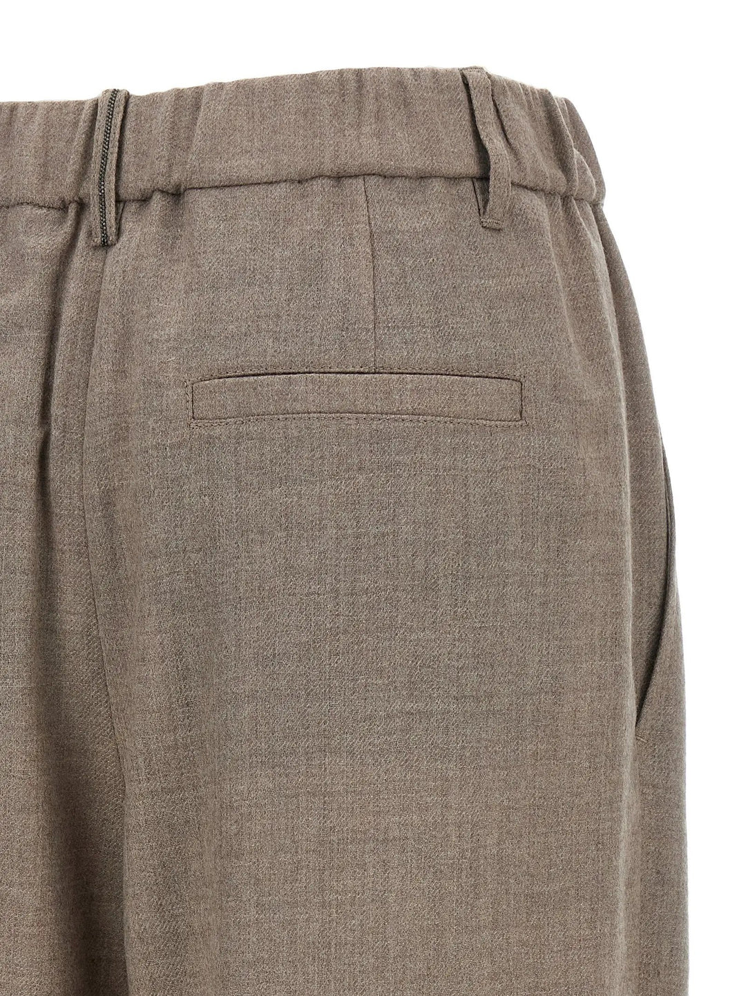 Brunello Cucinelli Sample Sale | Brunello Cucinelli White Virgin Wool Casual Pants - | Designer outlet