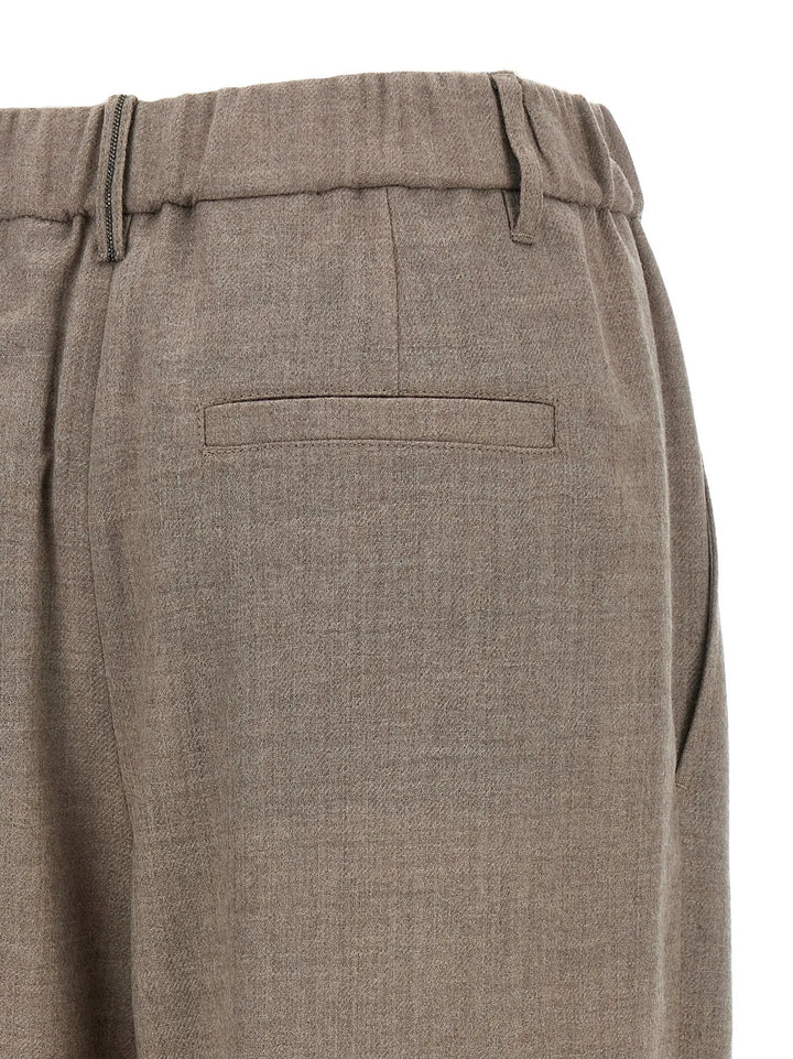 Brunello Cucinelli Sample Sale | Brunello Cucinelli White Virgin Wool Casual Pants - | Designer outlet