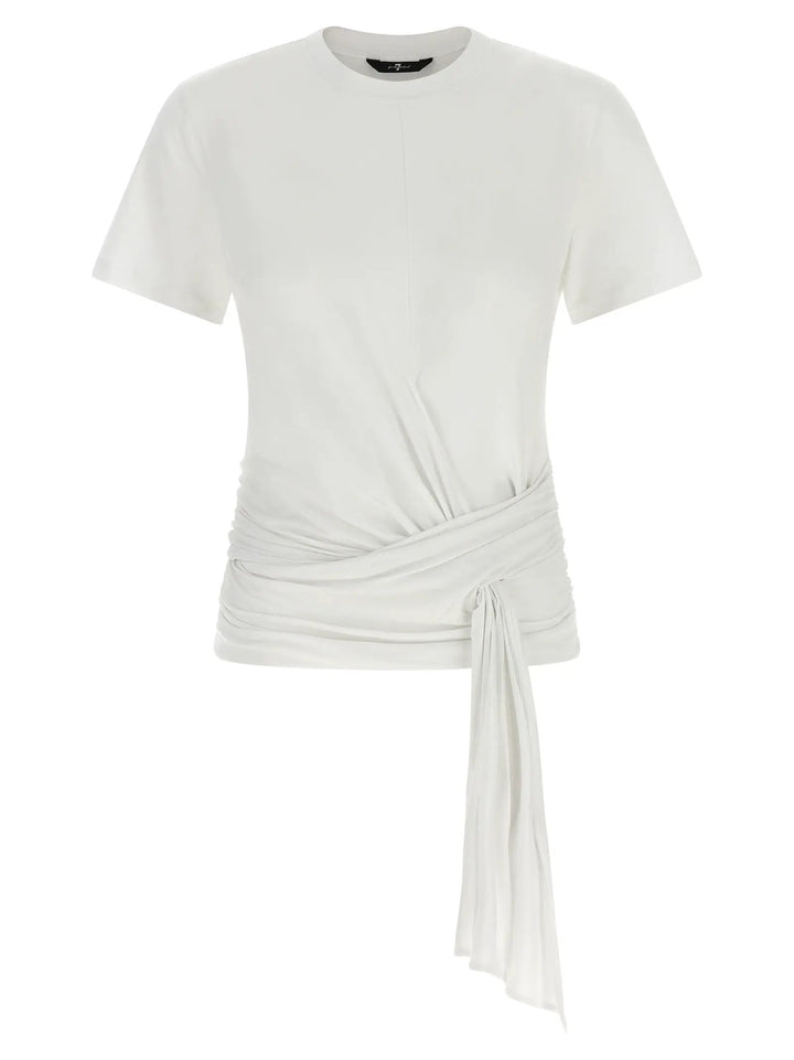 7 For All Mankind Sample Sale | 7 For All Mankind White Lyocell T-Shirt - | Designer outlet