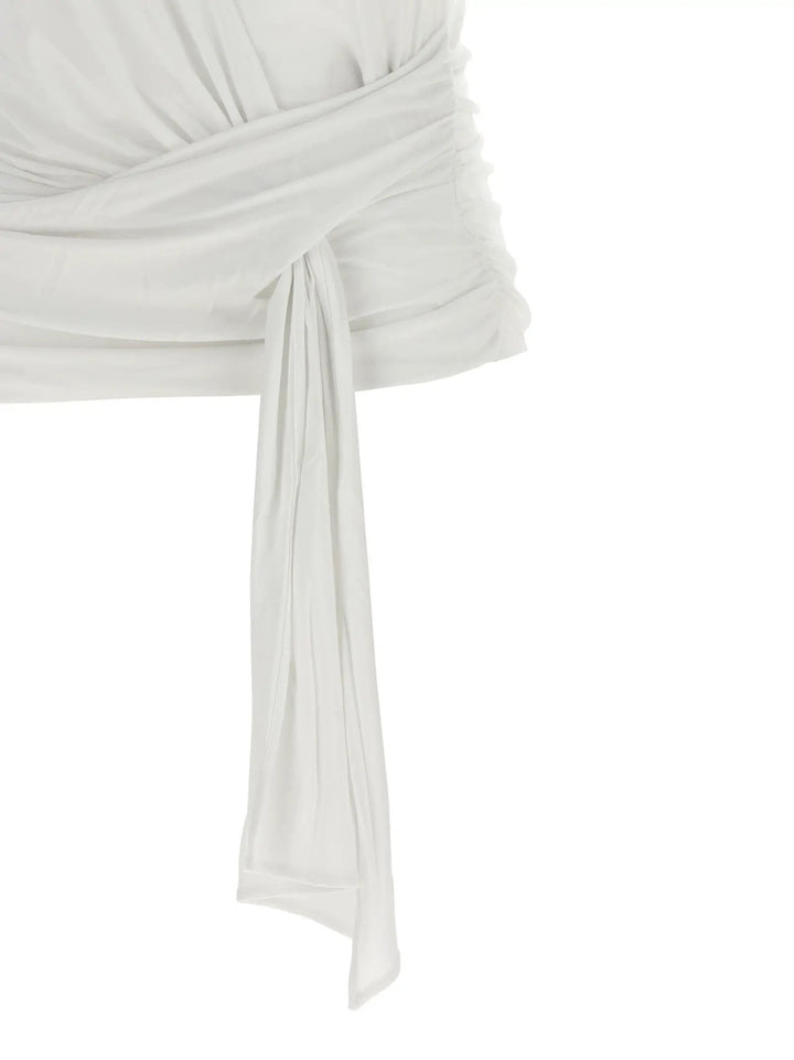 7 For All Mankind Sample Sale | 7 For All Mankind White Lyocell T-Shirt - | Designer outlet