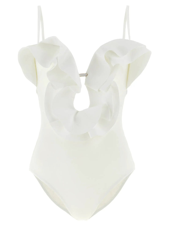 Zimmermann Sample Sale | Zimmermann White Polyamide One-Piece Swimsuit - | Designer outlet