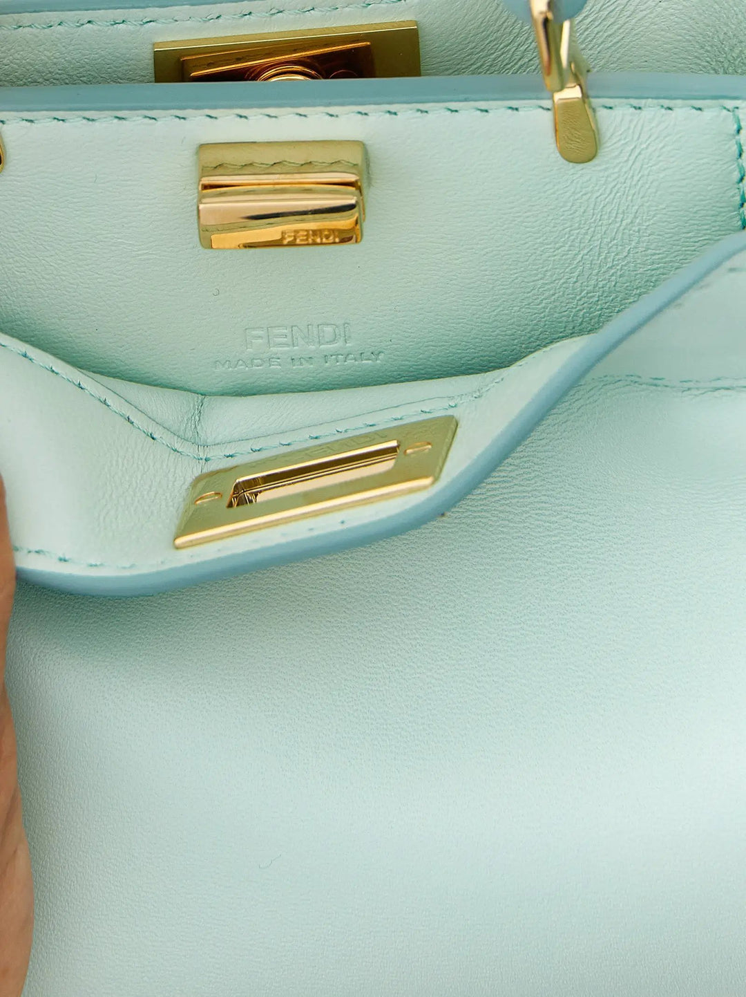 Fendi Sample Sale | Fendi Bicolor Lamb Leather Handbag - | Designer outlet