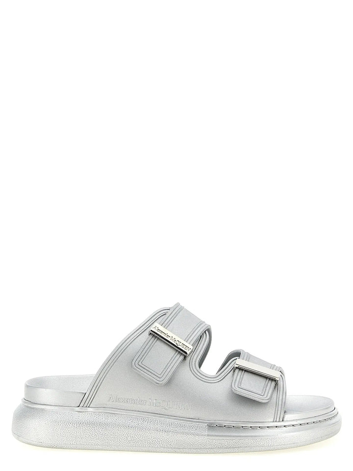 Alexander McQueen Sample Sale | Alexander McQueen Silver Rubber Slides - | Designer outlet