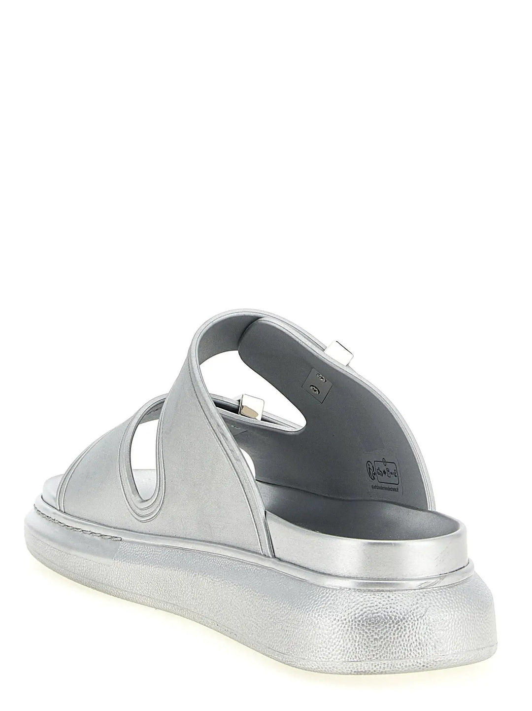Alexander McQueen Sample Sale | Alexander McQueen Silver Rubber Slides - | Designer outlet