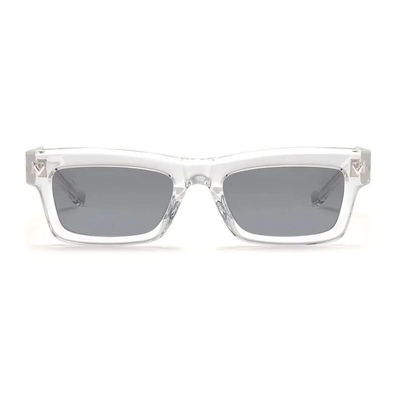 Valentino Sample Sale | Valentino Sunglasses Rectangle Full Rim, Transparent Frame And Grey Lens Vls-134C - Sunglasses | Designer outlet