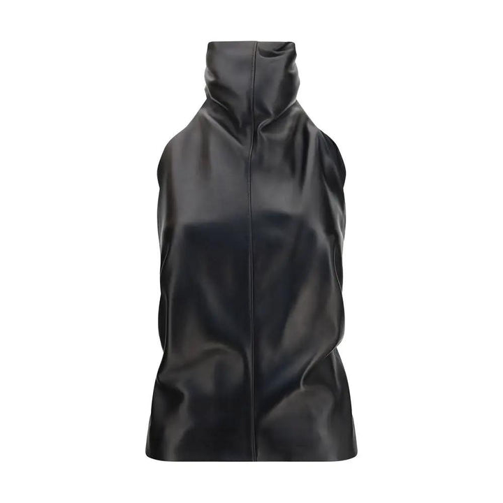 Khaite Black Lamb Ovis Aries Aries Sleeveles T-Shirt