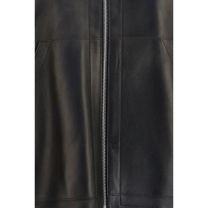 Khaite Black Lamb Ovis Aries Aries Leather Jacket