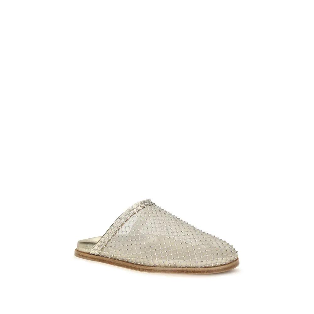 Forte_Forte Sample Sale | Forte_Forte Silver Fabric Mules - | Designer outlet