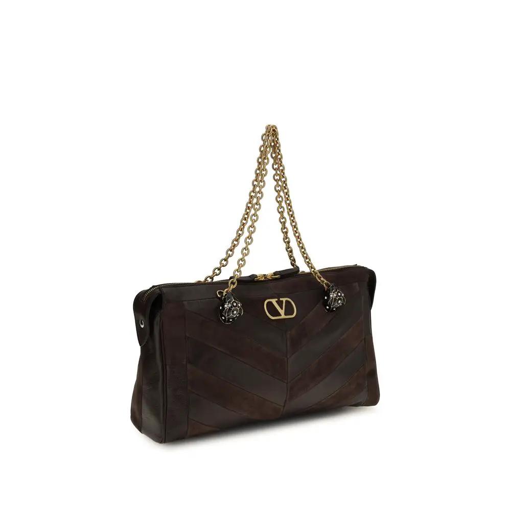 Valentino Garavani Sample Sale | Valentino Garavani Brown Calf Leather Bos Taurus Shoulder Bag - | Designer outlet