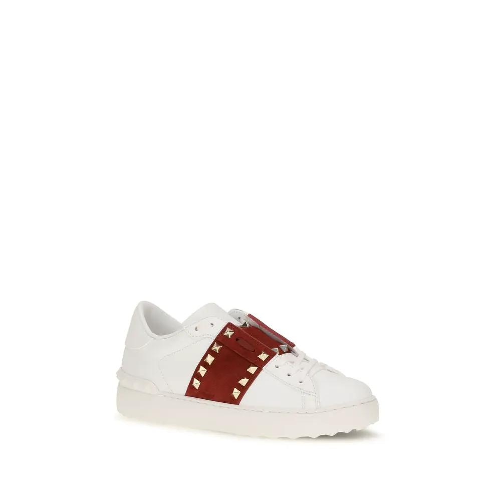 Valentino Garavani Sample Sale | Valentino Garavani White Calf Leather Bos Taurus Low Top Sneakers - | Designer outlet