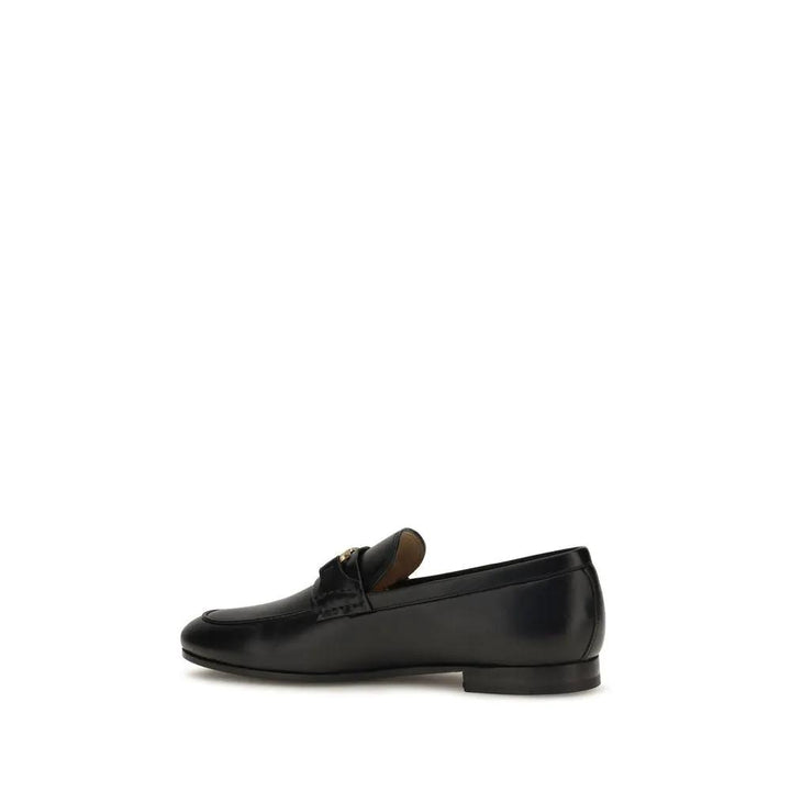 Valentino Garavani Black Calf Leather Bos Taurus Slip-On Loafers