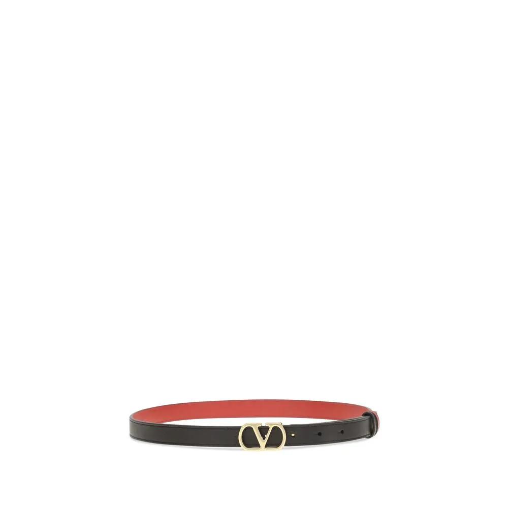 Valentino Garavani Sample Sale | Valentino Garavani Black Calf Leather Bos Taurus Regular Belt - | Designer outlet