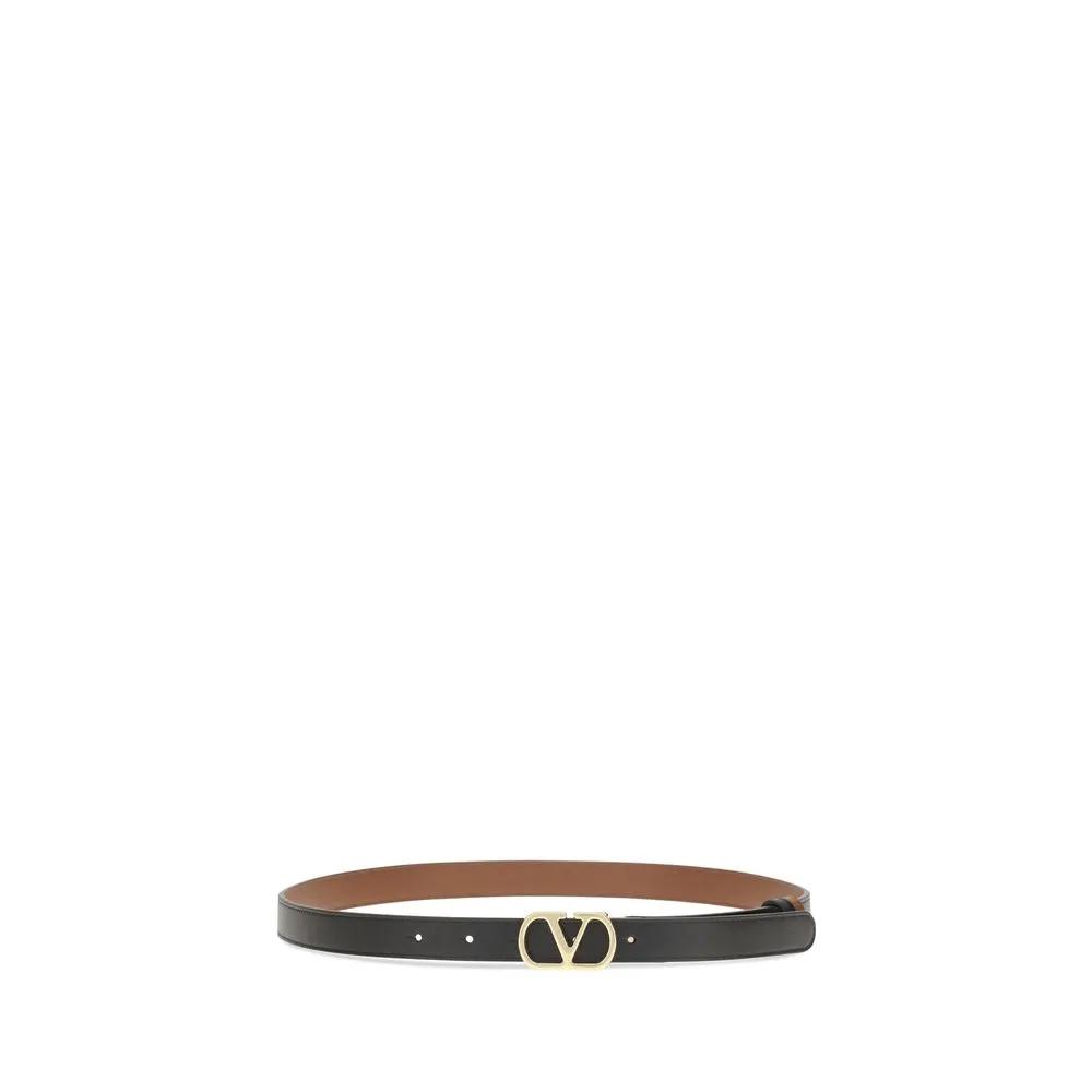 Valentino Garavani Sample Sale | Valentino Garavani Black Calf Leather Bos Taurus Belt - | Designer outlet