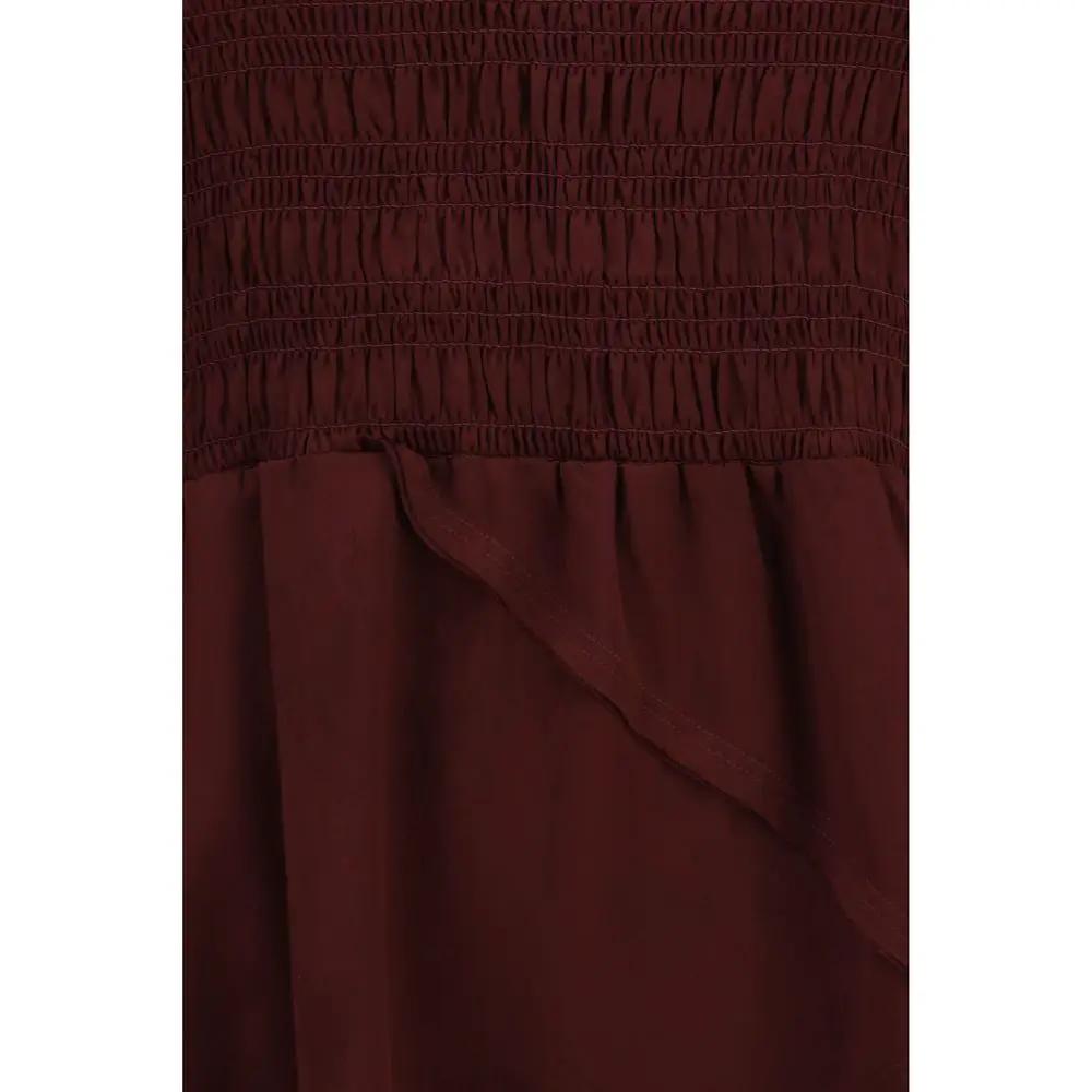 Ganni Bordeaux Acetate Casual Dress
