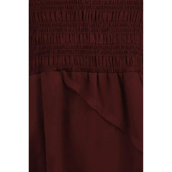 Ganni Bordeaux Acetate Casual Dress