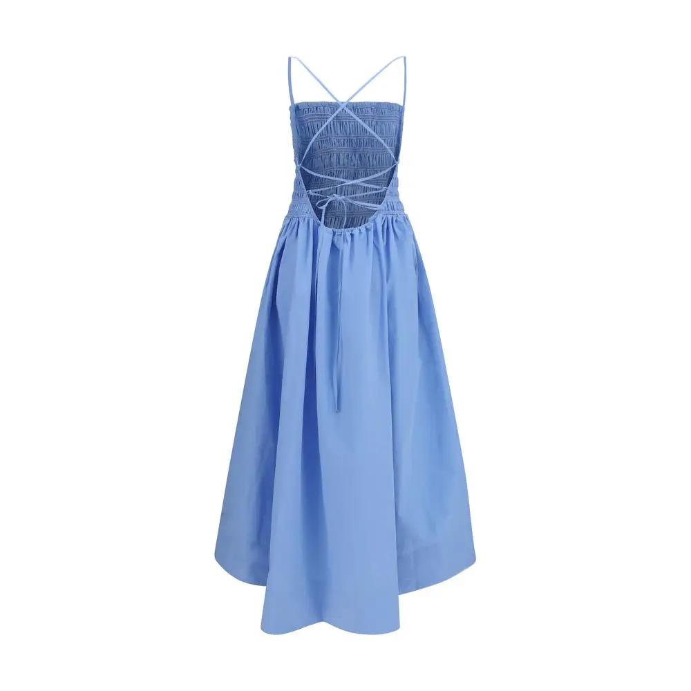 Ganni Sample Sale | Ganni Blue Cotton Casual Dress - | Designer outlet