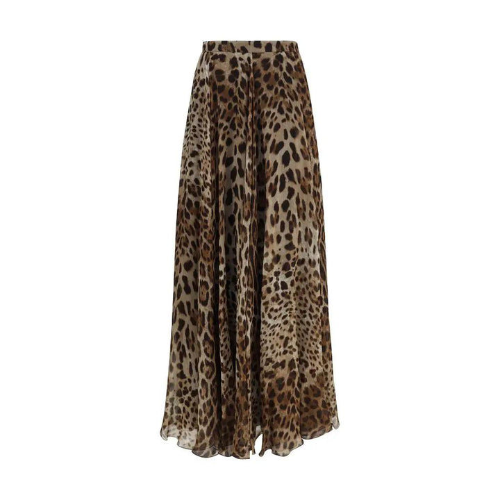 Dolce &amp; Gabbana Beige Silk Long Skirt
