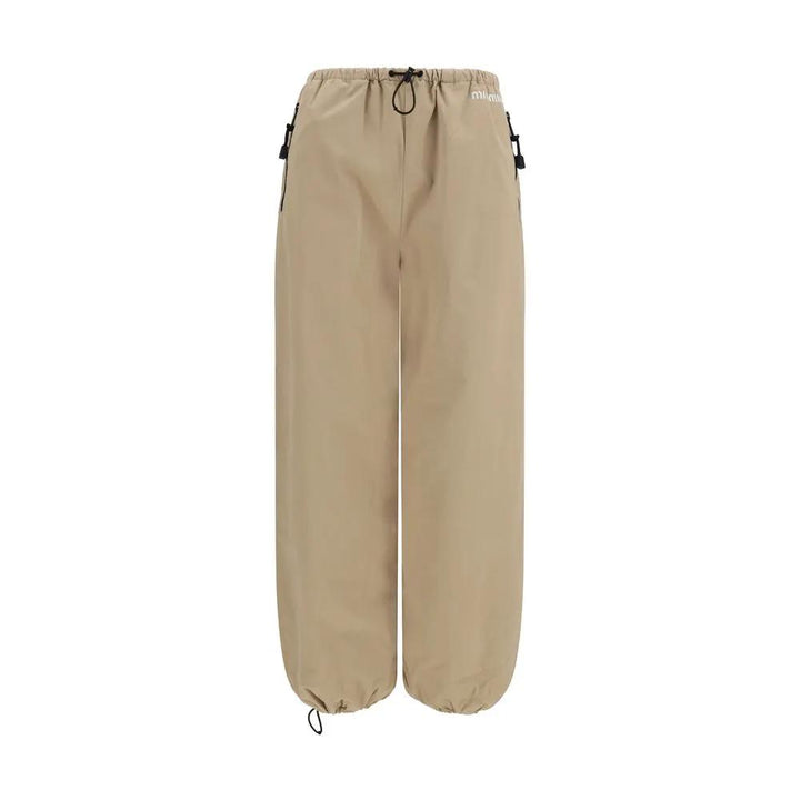Miu Miu Beige Cotton Athletic Pants