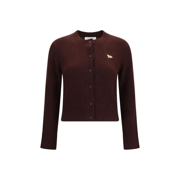 Maison Kitsuné Brown Wool Oves Aries Cardigan