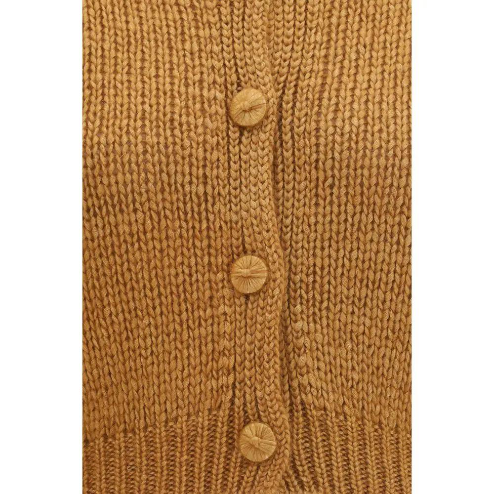 Forte_Forte Sample Sale | Forte_Forte Brown Silk Cardigan - | Designer outlet