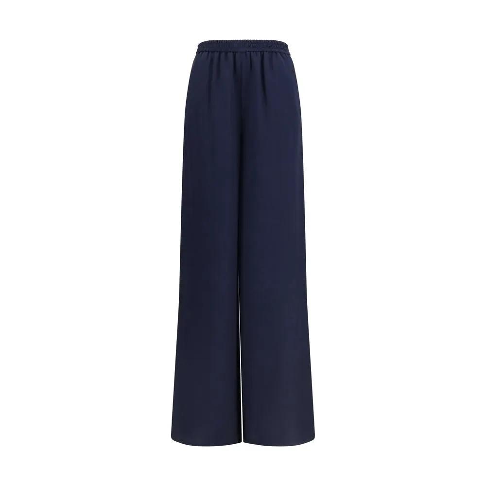Max Mara Sample Sale | Max Mara Blue Silk Casual Pants - | Designer outlet