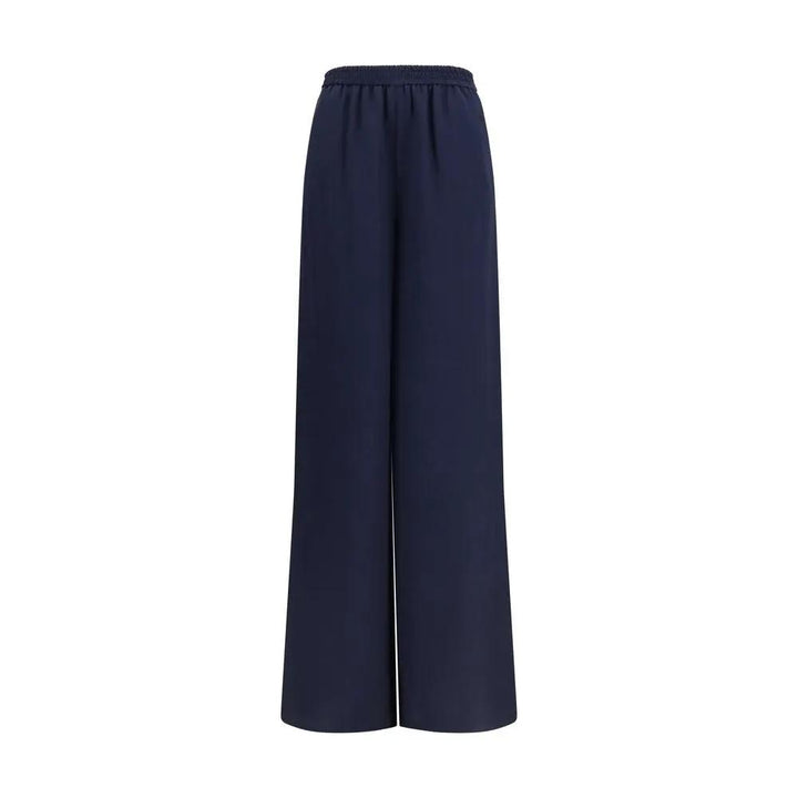 Max Mara Sample Sale | Max Mara Blue Silk Casual Pants - | Designer outlet