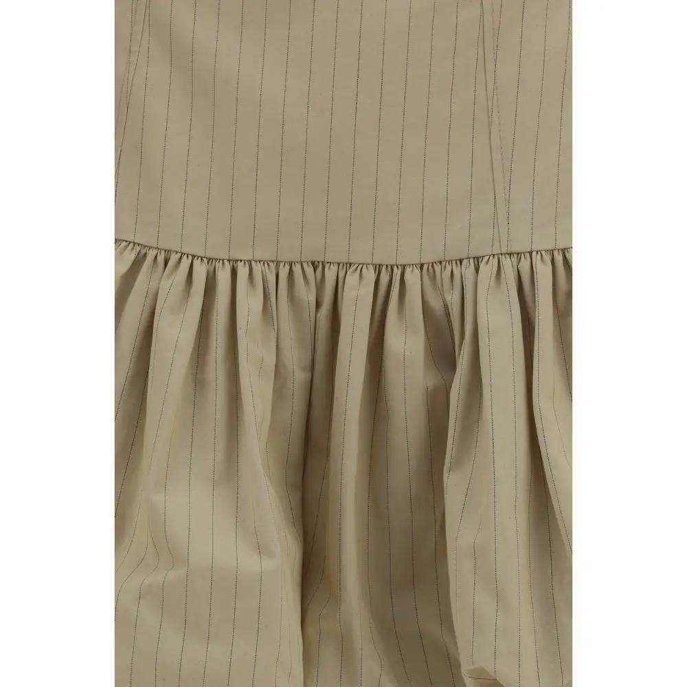Ganni Sample Sale | Ganni Beige Cotton Mini Skirt - | Designer outlet