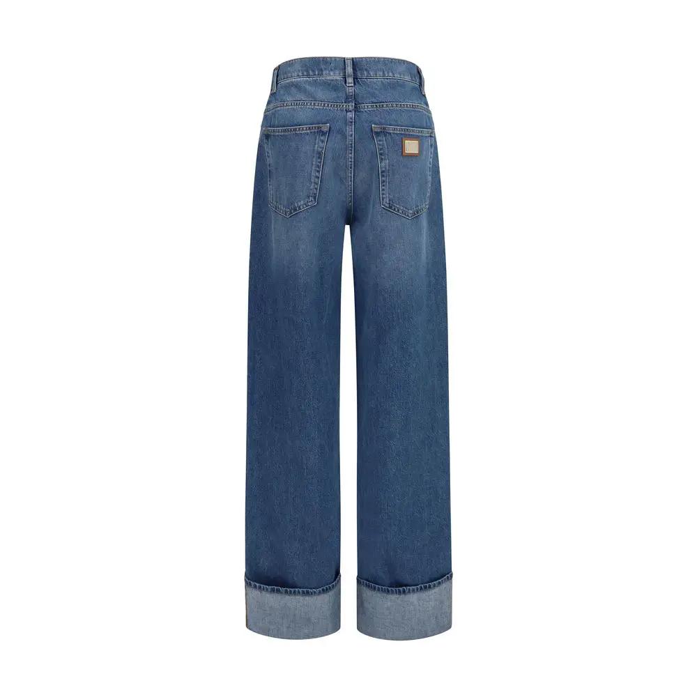 Dolce &amp; Gabbana Sample Sale | Dolce &amp; Gabbana Blue Cotton Straight-Leg Jeans - | Designer outlet