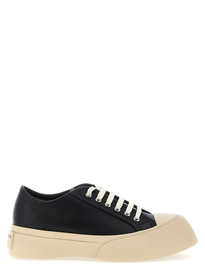 Marni Sample Sale | Marni Black Calfskin Low Top Sneakers - | Designer outlet