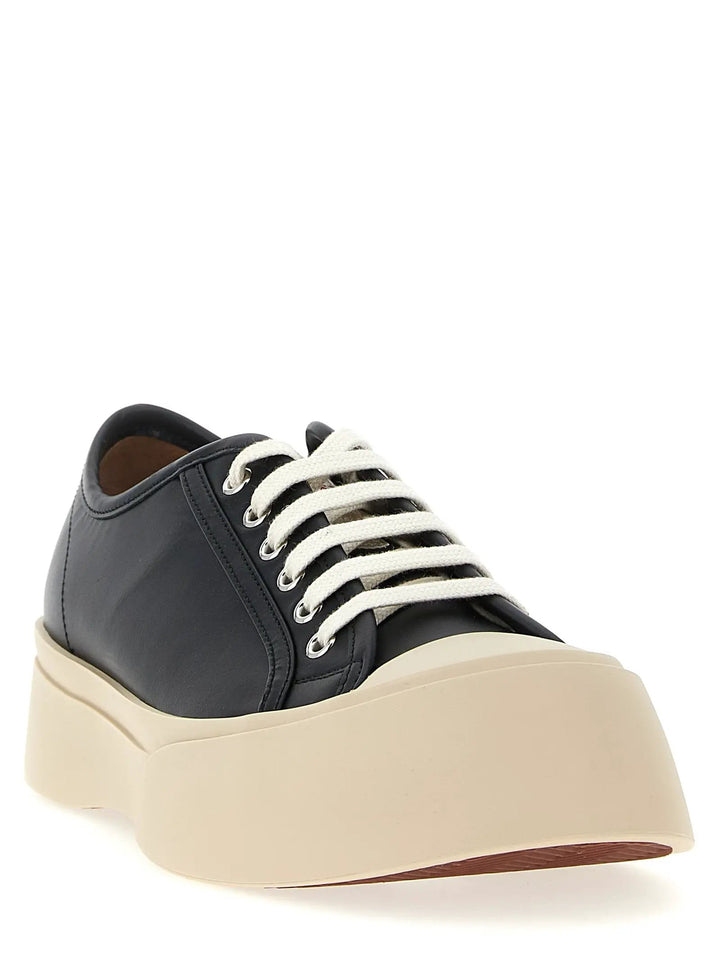 Marni Sample Sale | Marni Black Calfskin Low Top Sneakers - | Designer outlet