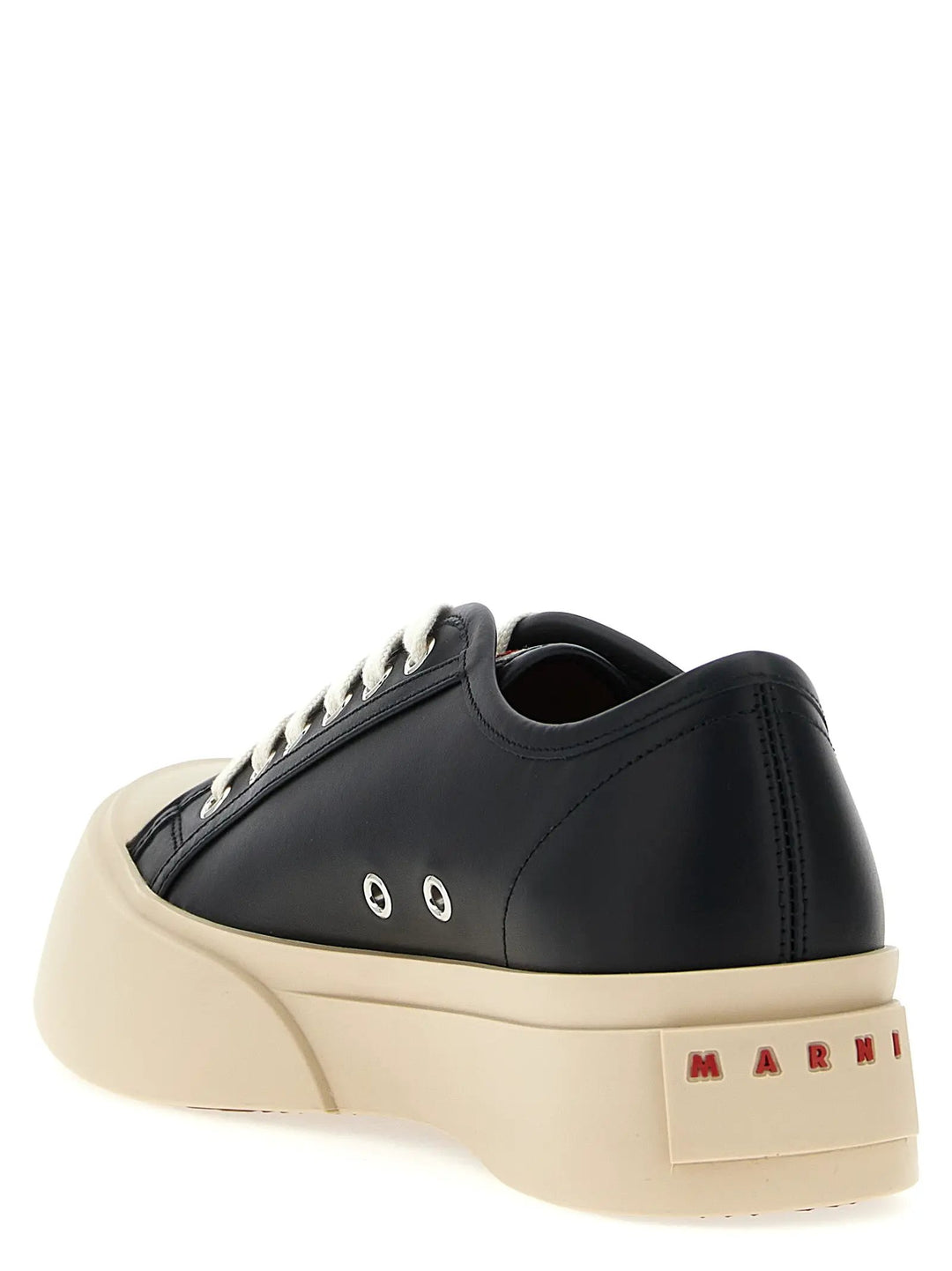 Marni Sample Sale | Marni Black Calfskin Low Top Sneakers - | Designer outlet