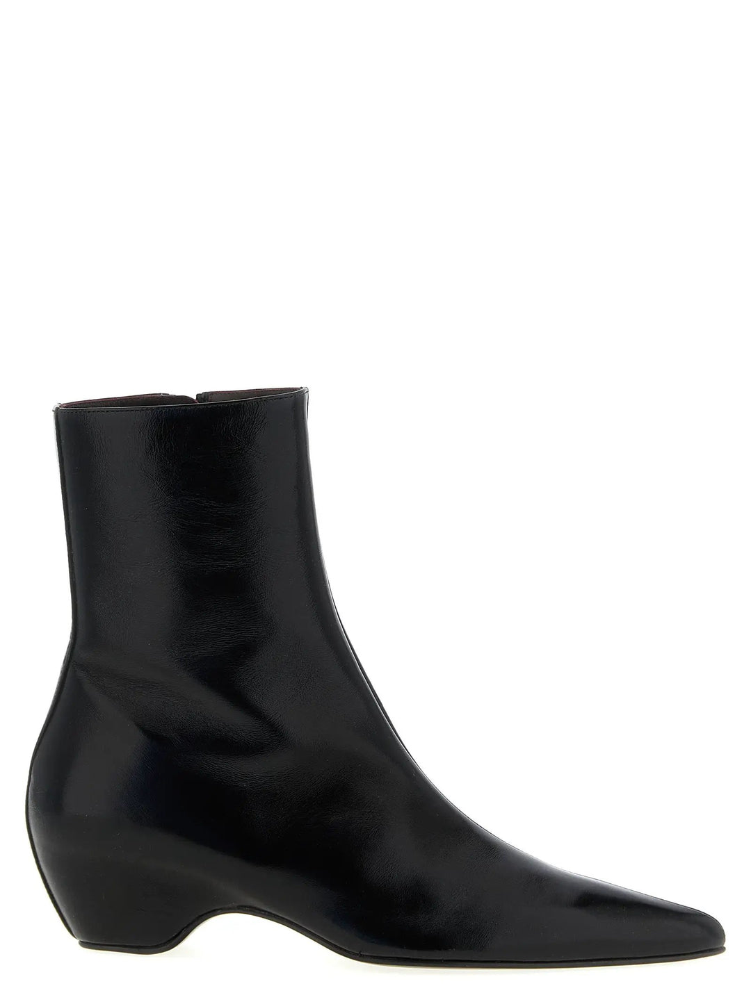 Khaite Sample Sale | Khaite Black Calfskin Ankle Boots - | Designer outlet