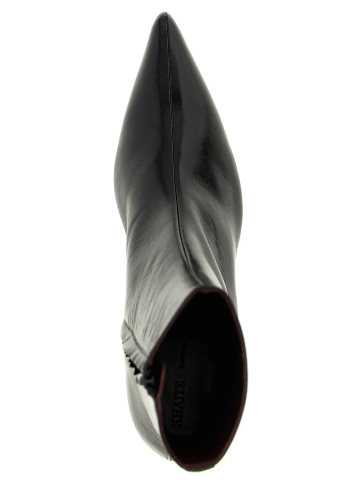 Khaite Sample Sale | Khaite Black Calfskin Ankle Boots - | Designer outlet