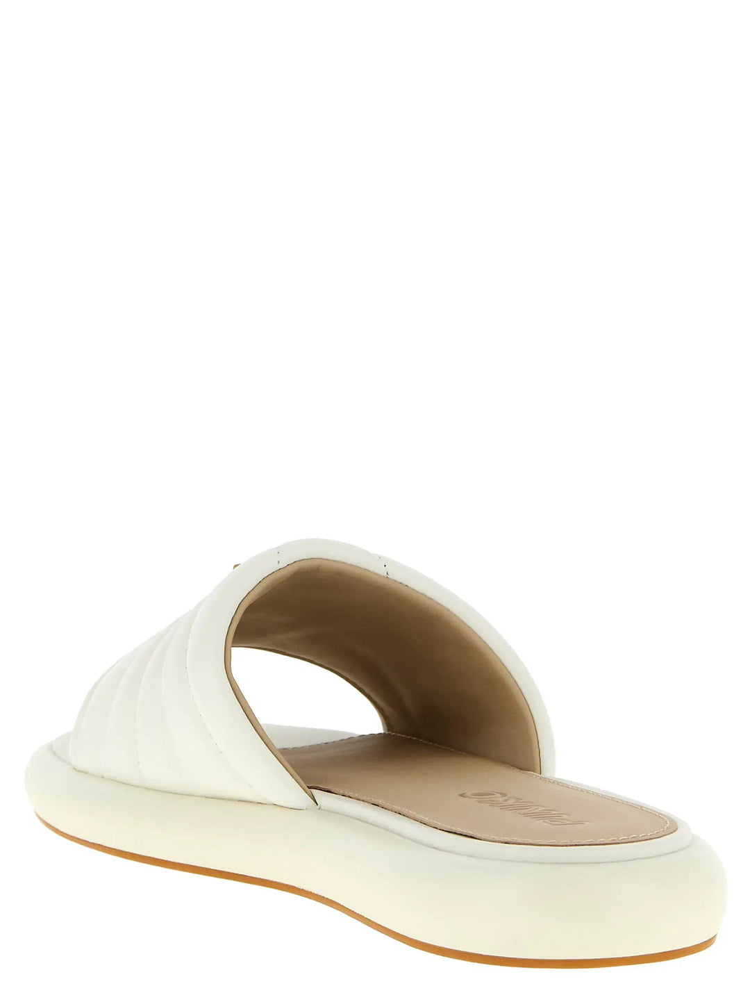 PINKO Sample Sale | PINKO White Lambskin Slides - | Designer outlet