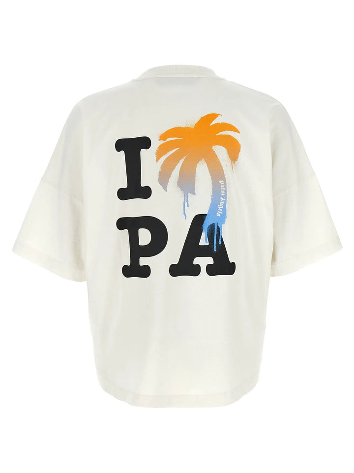 Palm Angels Sample Sale | Palm Angels White Cotton T-Shirt - | Designer outlet