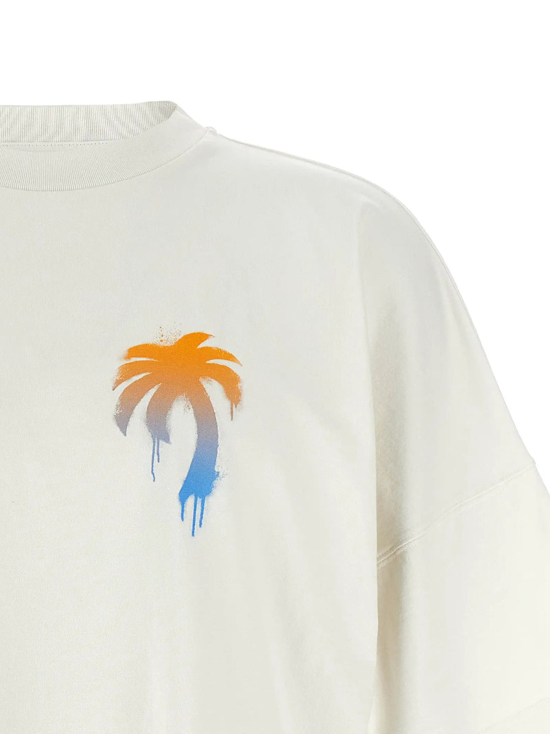 Palm Angels Sample Sale | Palm Angels White Cotton T-Shirt - | Designer outlet