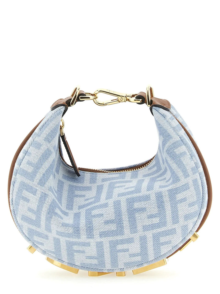 Fendi Sample Sale | Fendi Blue Cotton Handbag - | Designer outlet