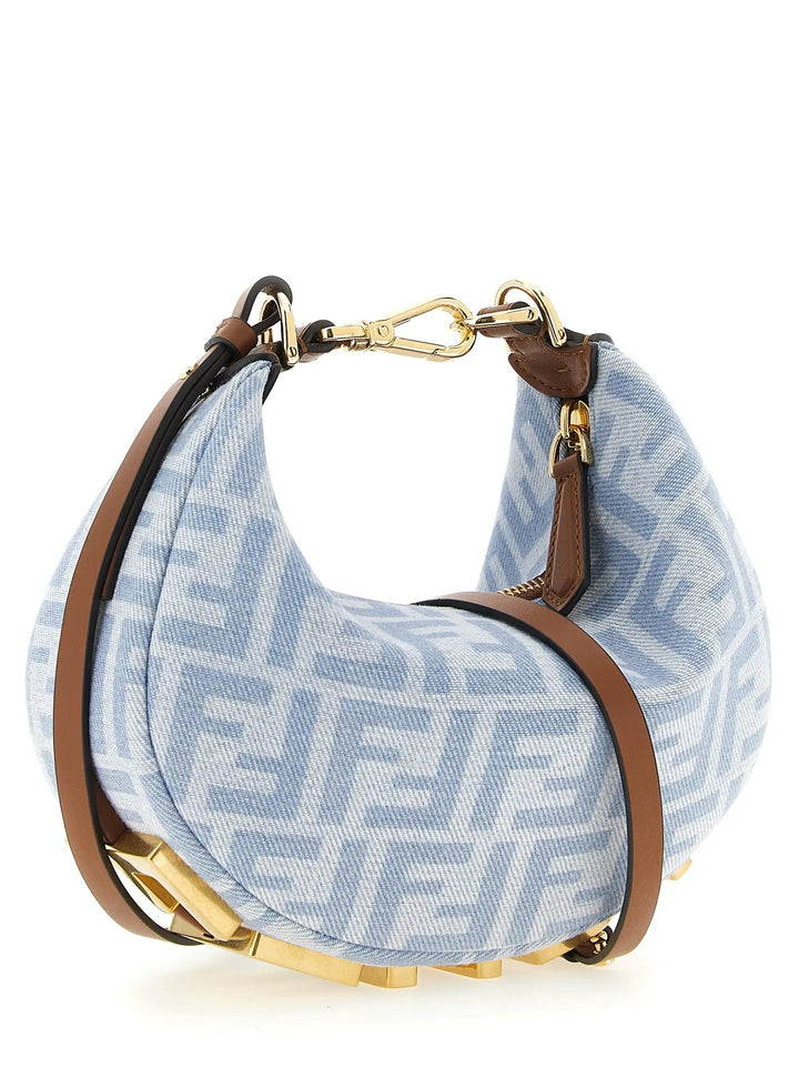 Fendi Sample Sale | Fendi Blue Cotton Handbag - | Designer outlet