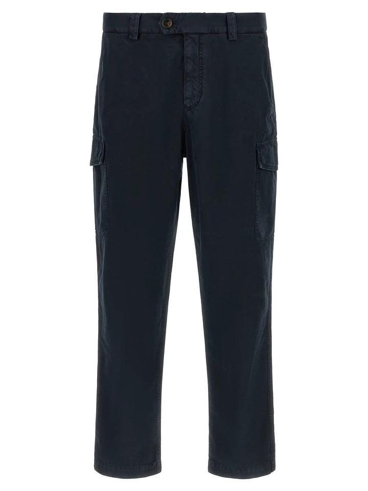Brunello Cucinelli Sample Sale | Brunello Cucinelli Blue Cotton Cargo Pants - | Designer outlet