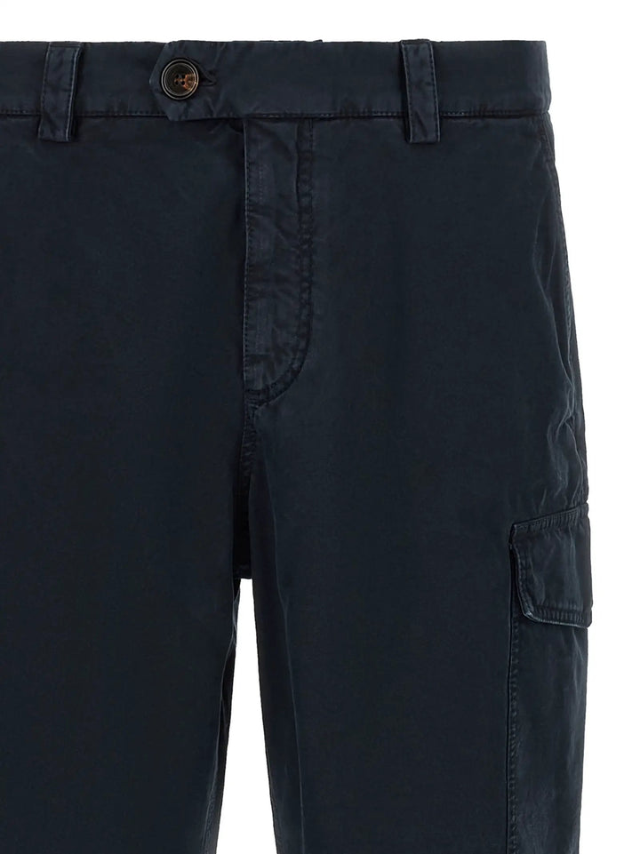 Brunello Cucinelli Sample Sale | Brunello Cucinelli Blue Cotton Cargo Pants - | Designer outlet