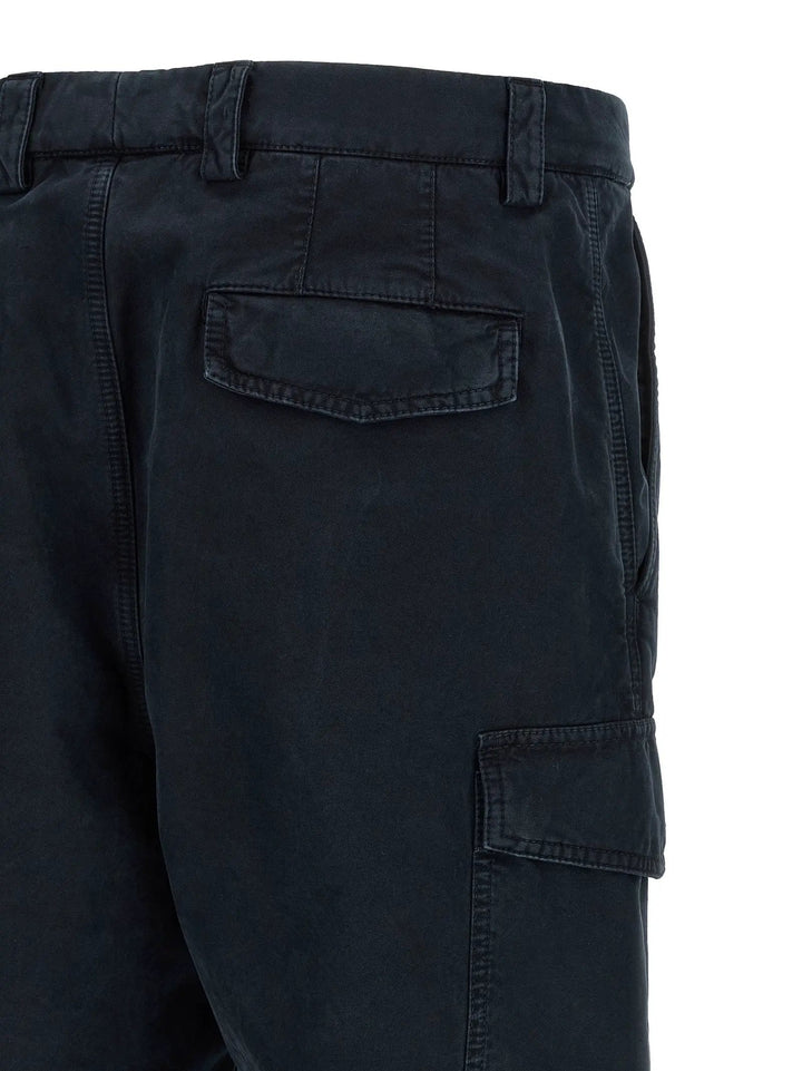 Brunello Cucinelli Sample Sale | Brunello Cucinelli Blue Cotton Cargo Pants - | Designer outlet