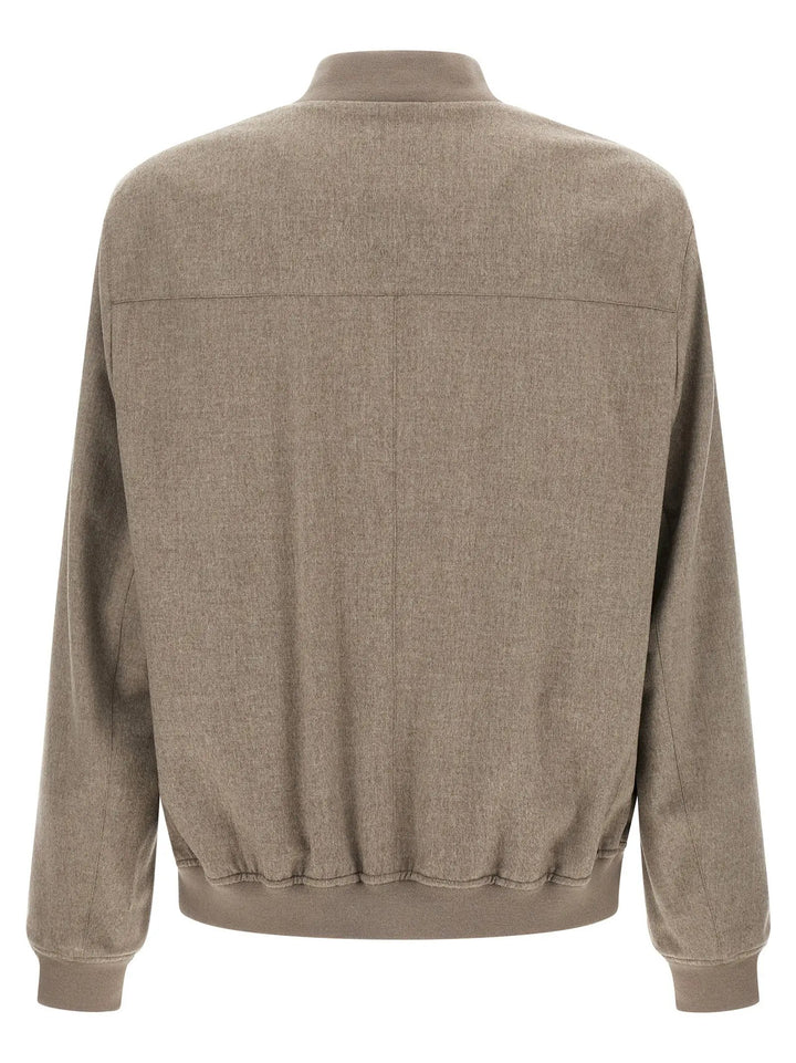 Brunello Cucinelli Sample Sale | Brunello Cucinelli Gray Cashmere Bomber - | Designer outlet