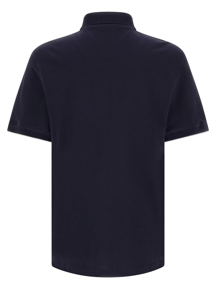 Brunello Cucinelli Sample Sale | Brunello Cucinelli Blue Cotton Polo Shirt - | Designer outlet