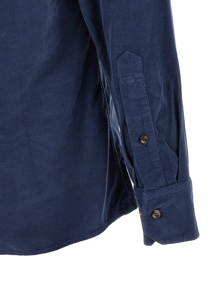Brunello Cucinelli Sample Sale | Brunello Cucinelli Blue Cotton Blouse - | Designer outlet