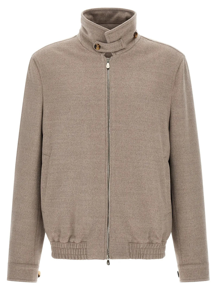 Brunello Cucinelli Sample Sale | Brunello Cucinelli Beige Virgin Wool Bomber - | Designer outlet