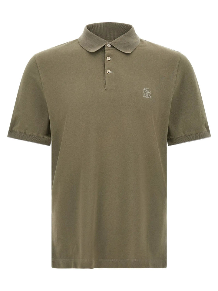 Brunello Cucinelli Sample Sale | Brunello Cucinelli Bicolor Cotton Polo Shirt - | Designer outlet
